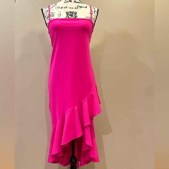 Susana Monaco Dresses & Skirts - Susana Monaco Ruffle Asymmetrical Midi Dress